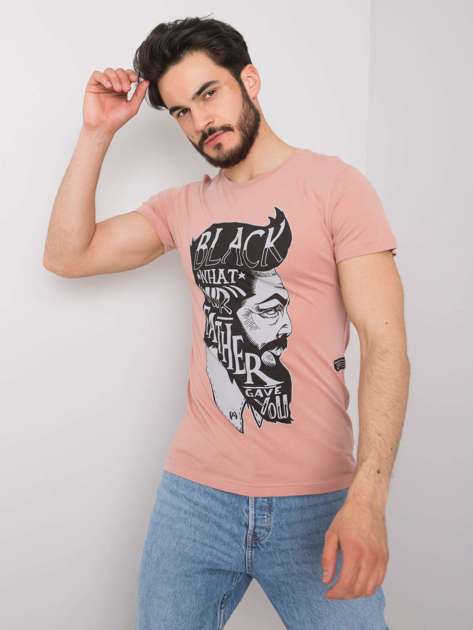 Dirty Pink Aiden Men's Cotton T-shirt.