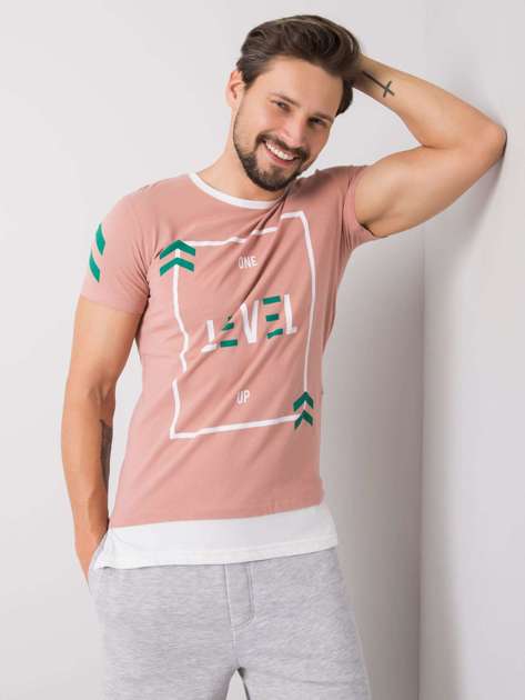 Dirty Pink Cole Print Men's T-shirt.