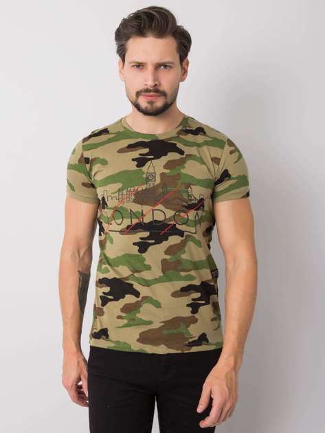 Men's khaki camouflage T-shirt Jason.